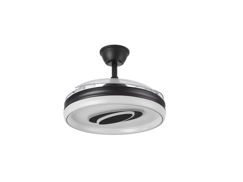 Fabrilamp maracana plafonnier ventilateur led 57 w, 5980 lm, moteur dc, 3 pales rétractables, ø 107 cm, noir 242791309 - Conforama E