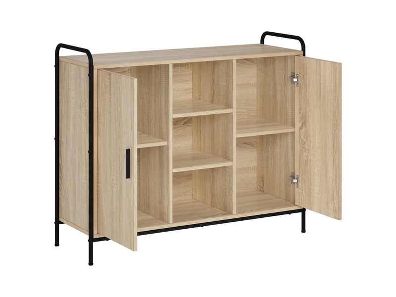  Buffet salon, buffet de rangement chêne sonoma 97x33x81 cm bois d'ingénierie shl75546  - Conforama C