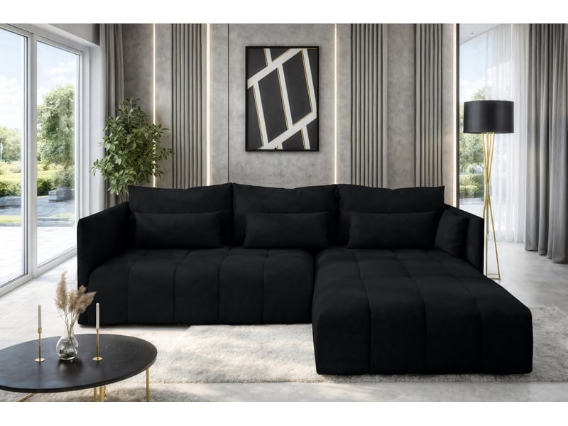 Canapé d’angle convertible gaziante – 245 cm anthracite Gaziante - Conforama C