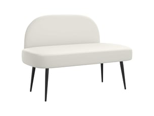Banc rembourré, banc de lit avec dossier blanc 110x60x76 cm simili cuir