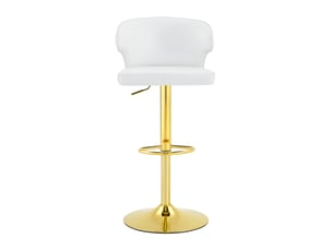 tabouret de bar assise réglable en hauteur PANGIVO W3658P438274 - blanc
