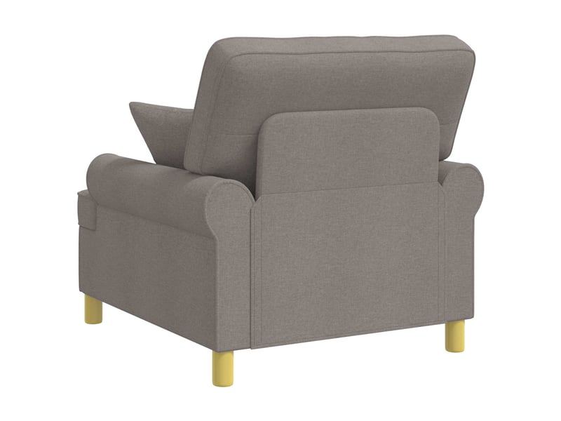  Vidaxl fauteuil xl avec coussins taupe tissu  - Conforama E