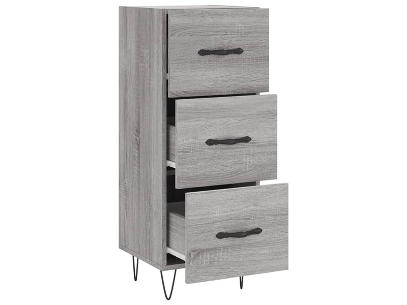  Buffet - bahut - meuble de rangement sonoma gris 34,5x34x90 cm bois d'ingénierie  - Conforama E