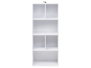 Bibliotheque coloris blanc 4 étagère(s) <strong>FLORAGRACE</strong> <strong></strong> - 29.2 cm x 118 cm