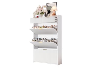 Meuble à chaussures 18 paire(s)  CHICFURN   coloris blanc