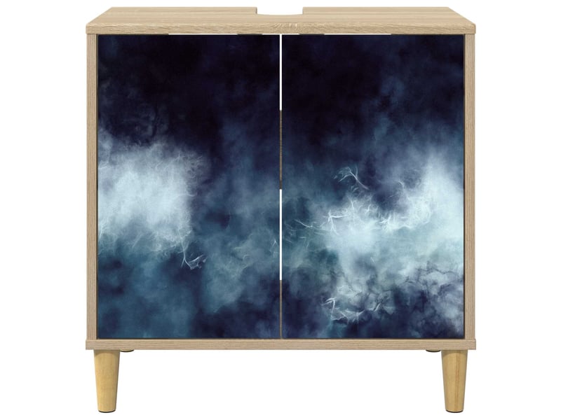  Armoire de salle de bain, meuble de rangement raalte sonoma 60x40x60 cm  - Conforama E
