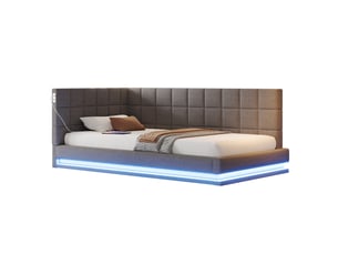 Lit banquette 90x200 cm <strong>MAISENTIEL</strong>  <strong></strong> coloris gris