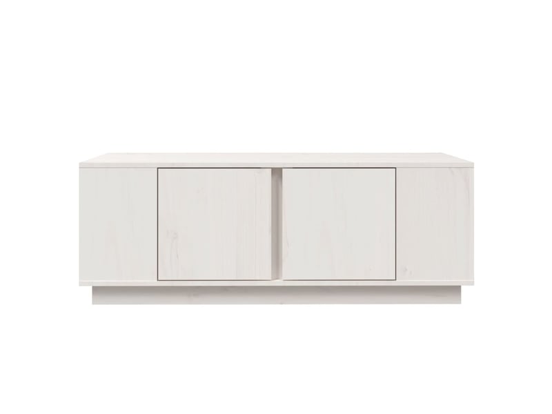  Table basse rectangulaire | table de salon blanc 110x50x40 cm bois massif de pin  - Conforama E