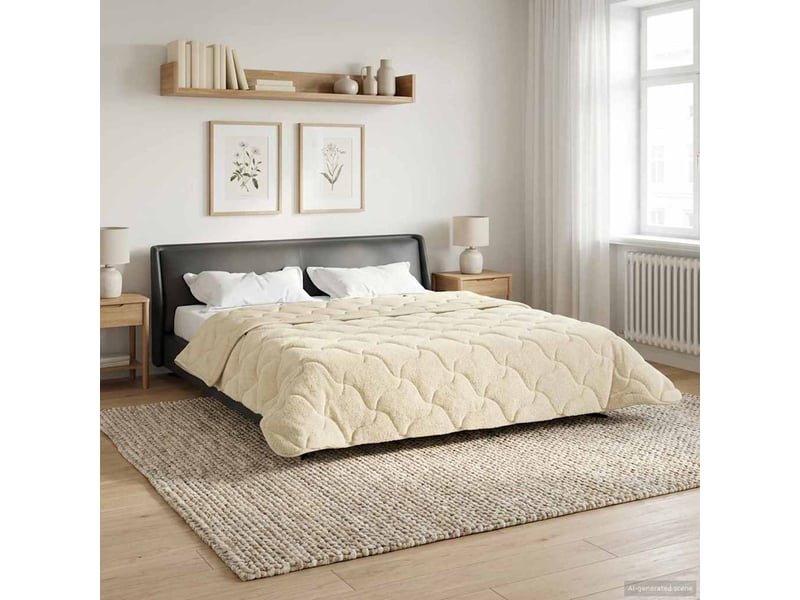  Duvet d'hiver - couette 200 x 220 cm hiver - couette crème respirant  - Conforama D