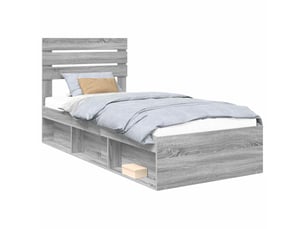 Lit simple 100x200 cm coloris gris