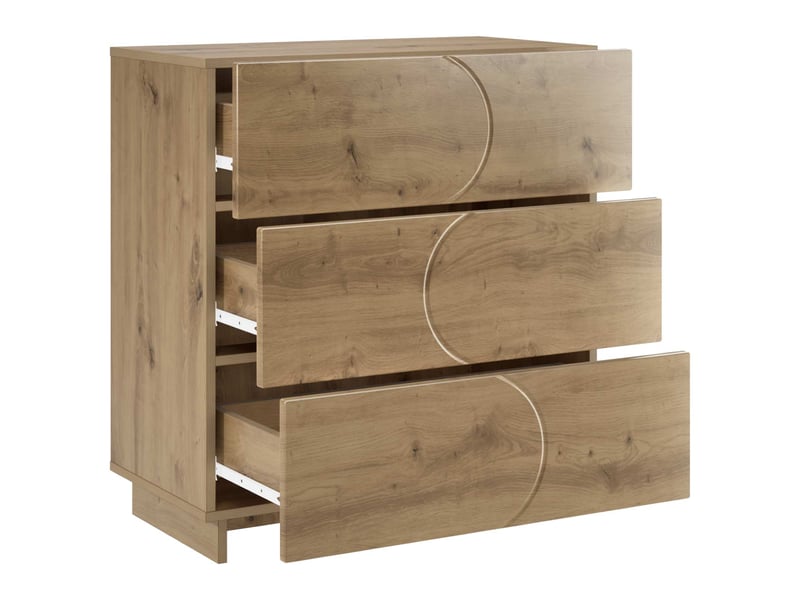 Buffet salon, buffet de rangement chêne artisanal 70x38x75 cm bois d'ingénierie - Conforama C