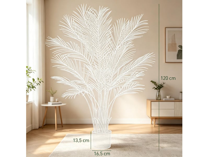  Palmier artificiel intérieur 120 cm en pot vert evryae  - Conforama E
