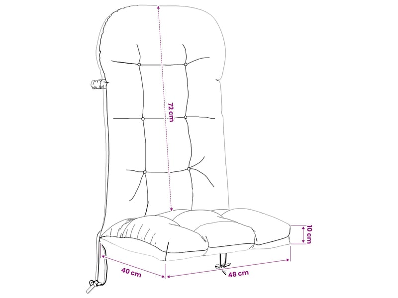  Coussin de transat ensoleillé, coussin pour bain de soleil putten 100 % polyester taupe cf56089  - Conforama E