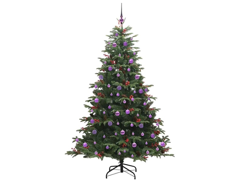  Sapin de noël, arbre de noël artificiel vert 210 cm pvc, métal et plastique cf61464  - Conforama D