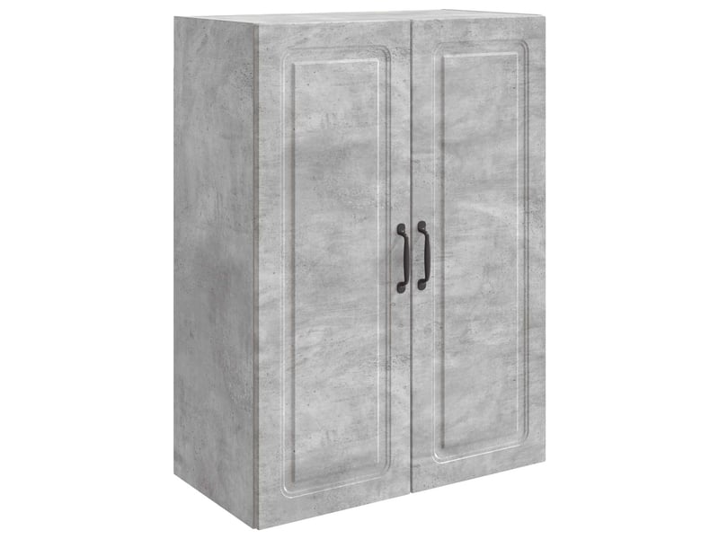 Armoire murale salon 66x34,5x90cm bois d'ingénierie gris béton shl7748 - Conforama A