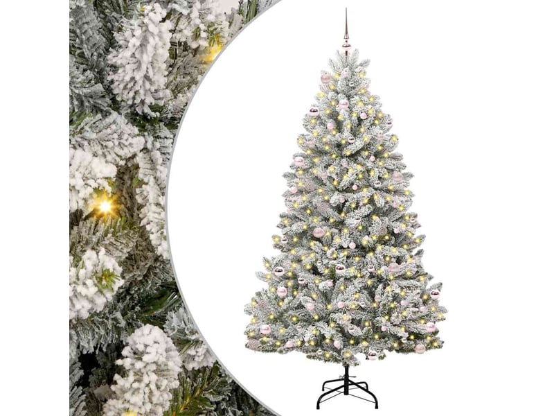  Sapin de noël, arbre de noël artificiel 240 cm 300 led blanc chaud shl72  - Conforama A