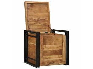 Boîte de rangement, coffre de rangement marron et noir 50x50x50 cm shl10716