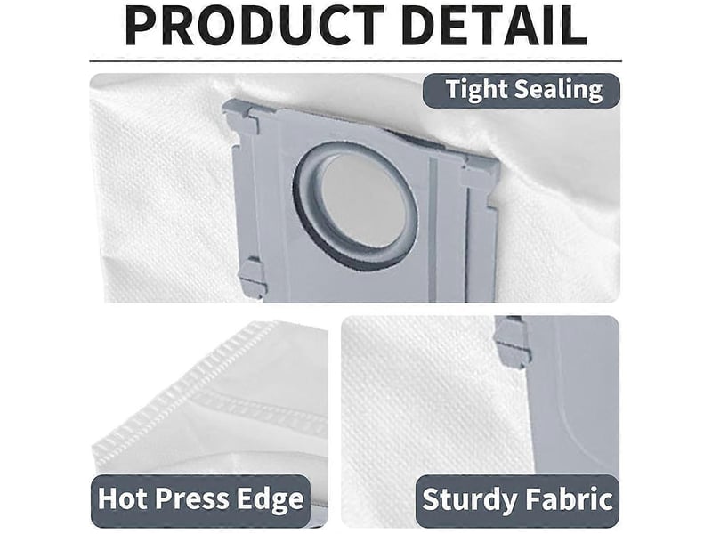  Replacement dust bags for roborock q5 max+ s8+ s8 pro ultra s7 maxv ultra s7 max ultra robotic vacuums parts  - Conforama D