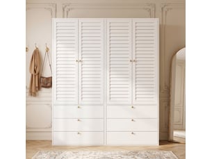 Armoire DESVIAE coloris blanc largeur 180 cm