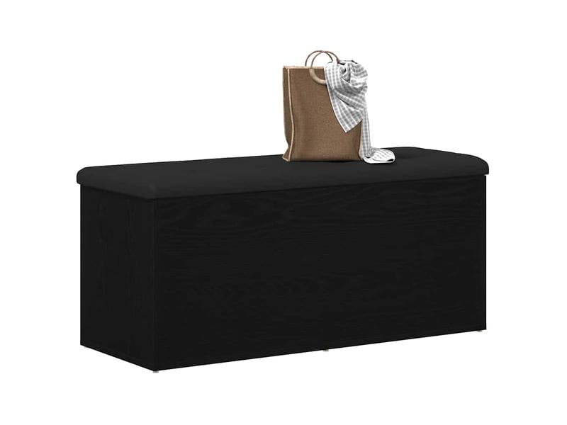  Banc chambre, banc de rangement chêne noir 102x42x45 cm bois d'ingénierie  - Conforama C