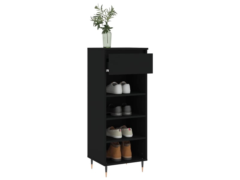  Meuble à chaussure, armoire à chaussures noir 40x36x105 cm bois d'ingénierie  - Conforama D