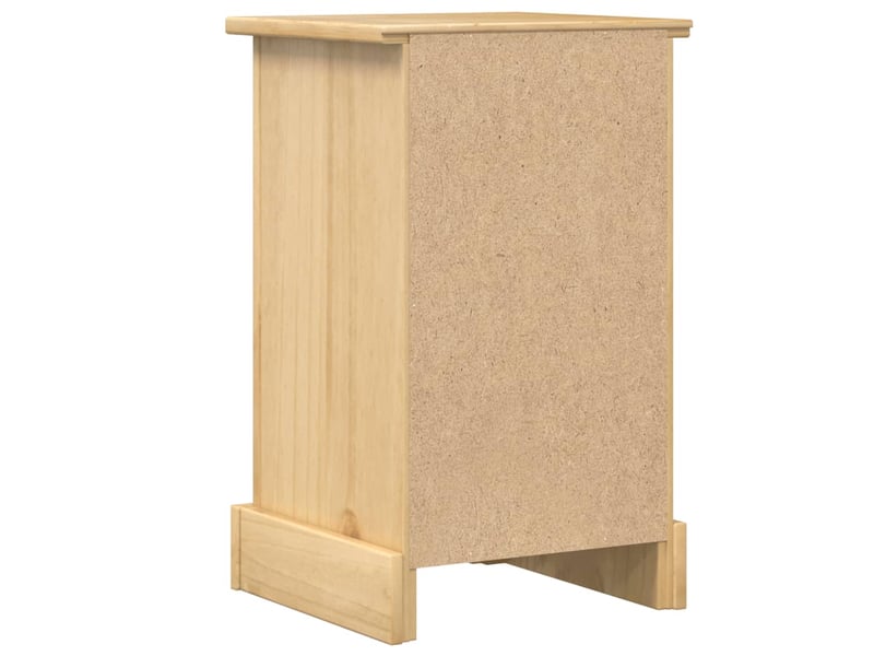 Table de chevet avec tiroir et compartiment avec porte 35 x 32,5 x 58 cm bois de pin massif et mdf dec033900  - Conforama D