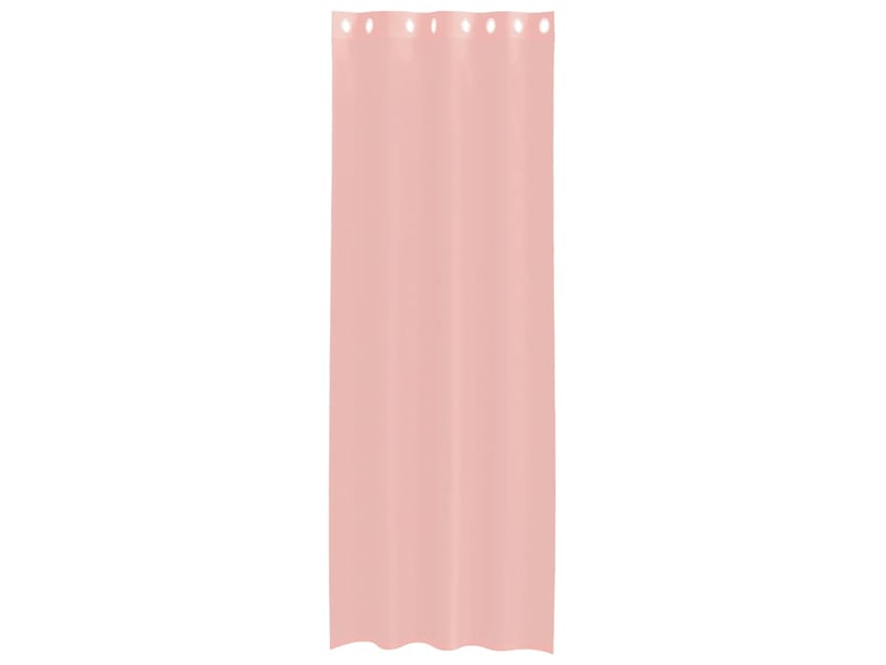  Lot de 2 rideaux en voile, voilages avec œillets rose 140x260 cm cf44401  - Conforama D