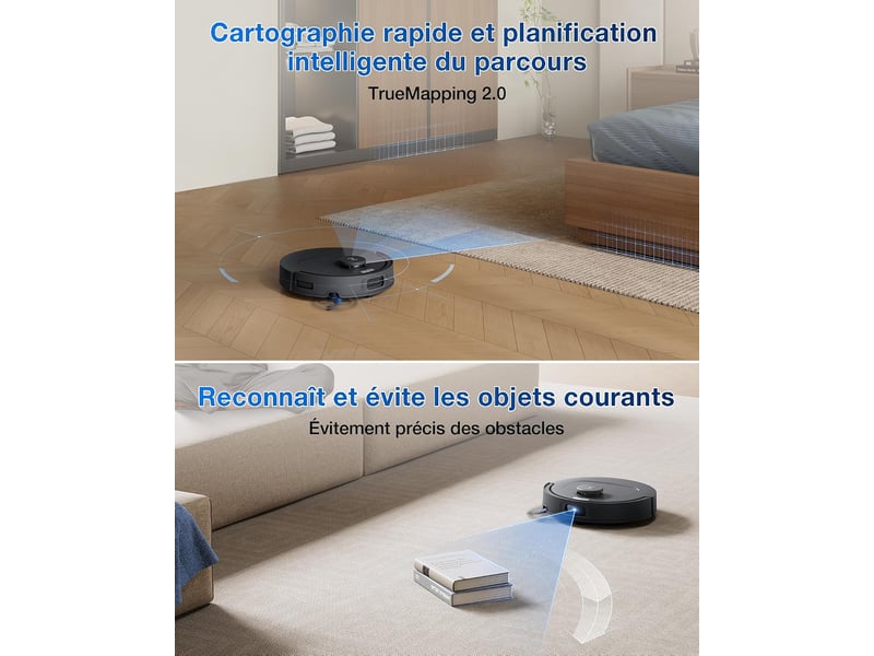  ECOVACS DEEBOT T30e Omni Robot Aspirateur Laveur, 25000Pa, ZeroTangle 3.0, Triple V, Station Omni 25000Pa, ZeroTangle 3.0 - Conforama E