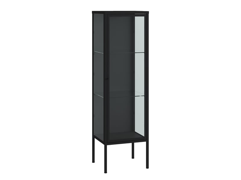 Armoire vitrine borshavisa 116 x 34 x 30 cm acier noir [en.casa] Borshavisa - Conforama A