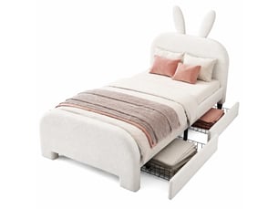 Lit avec rangement 90x200 cm    coloris blanc