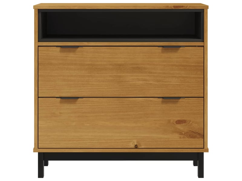  Commode chambre adulte, armoire à tiroirs flam 80x40x80 cm bois de pin massif  - Conforama E