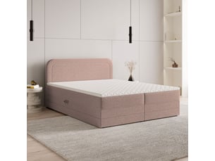Lit avec rangement 140x200 cm <strong>MASSENO</strong>  <strong></strong> coloris rose