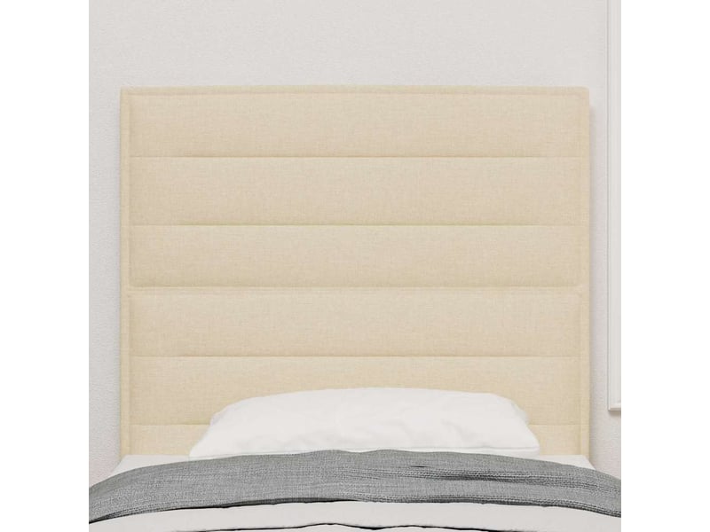  Tête de lit - panneau de tête de lit crème 90 cm tissu  - Conforama C