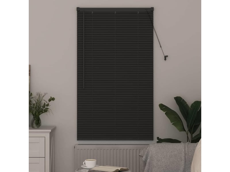 Store vénitien, store de fenêtre gris foncé 130 x 75 cm 25 mm aluminium cf47882 - Conforama C