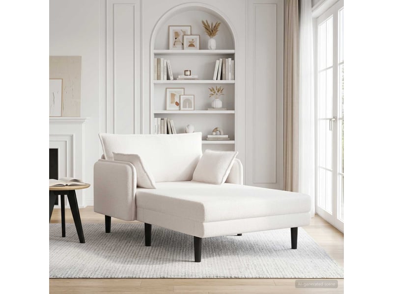  Vidaxl grande méridienne crème bouclé  - Conforama B