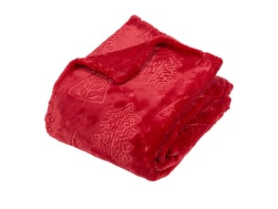 Plaid emb sapin rouge 130x180