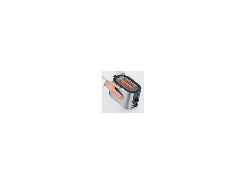  Grille-pain 2 fentes 1000 w inox noir brosse avec décongélation et réchauffage 8235635 - Conforama C