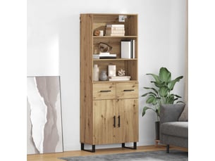Armoire     <strong></strong> <strong></strong> coloris bois clair largeur 69.5 cm