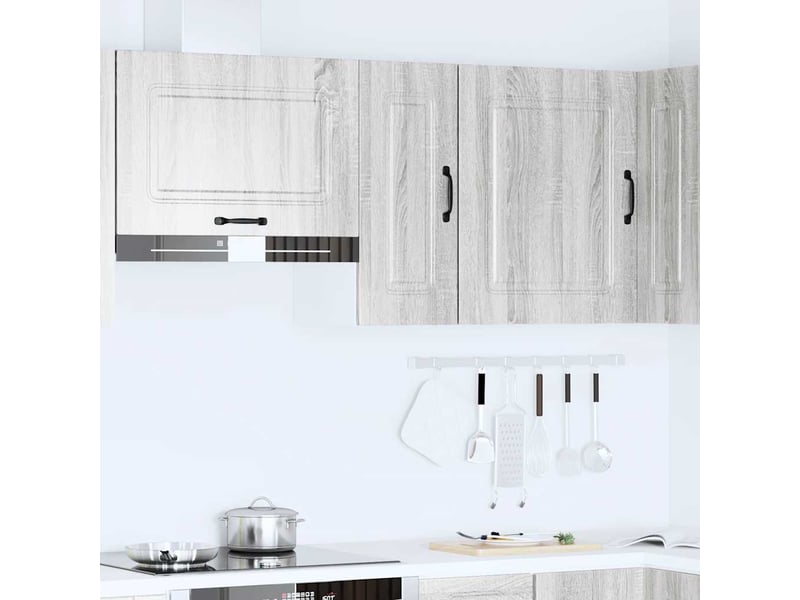 Meuble de rangement, armoire murale de cuisine kalmar sonoma gris bois d'ingénierie shl641 - Conforama C