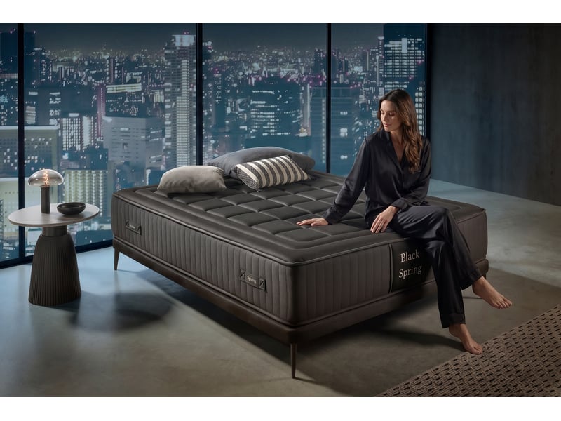  Matelas ressorts ensachés black spring royal 30 cm - 80x200 cm - fermeté élevée- moonia  - Conforama C