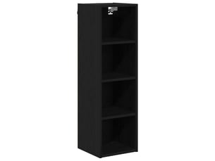 Meuble de rangement cuisine, armoire suspendue chêne noir 30x29,5x100cm