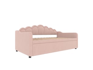 Lit banquette 90x200 cm MAISONORA coloris rose