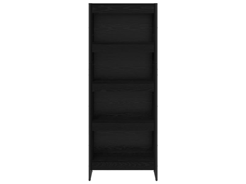  Bibliothèque, armoire à livres 60 x 30 x 155 cm bois d'ingénierie chêne noir  - Conforama E
