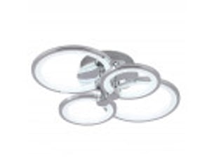 Fabrilamp sydney, plafonnier, moderne, led, 76 w, 10260 lm, 3000-4000-6500 k, chromé, 13.5 x 55 x 41 cm