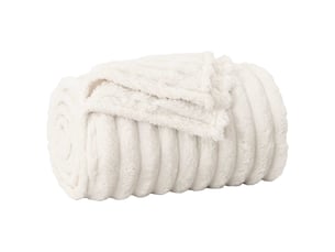 Plaid canapé crème 150x130 cm 0.45 kg polaire