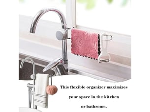 Porte-serviettes pour lavabo, draineur de cuisine et organisateur de lavabo, acier