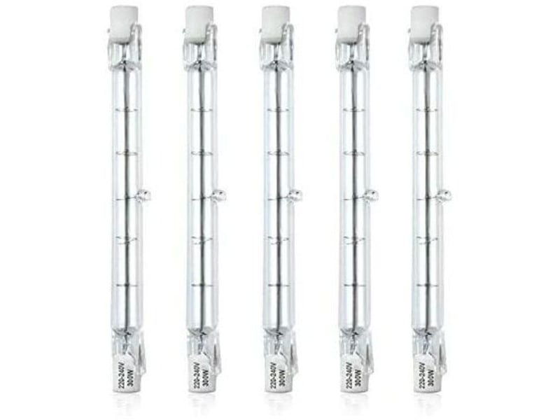  Ampoule halogène r7s 118mm 300w dimmable 220-240v 5900lm lot de 5  - Conforama E