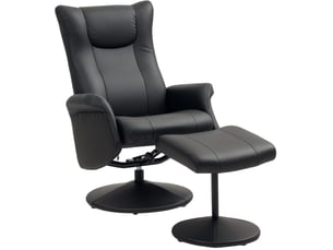 Fauteuil relax manuel pivotant MAISENTIEL Simili noir vendu A l'unité