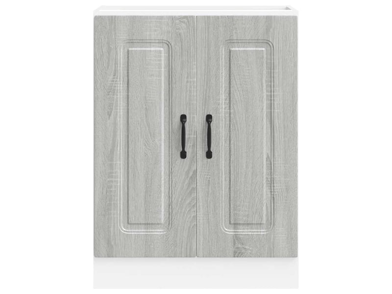  Meuble de cuisine, meuble bas pour évier kalmar sonoma gris bois d'ingénierie  - Conforama D