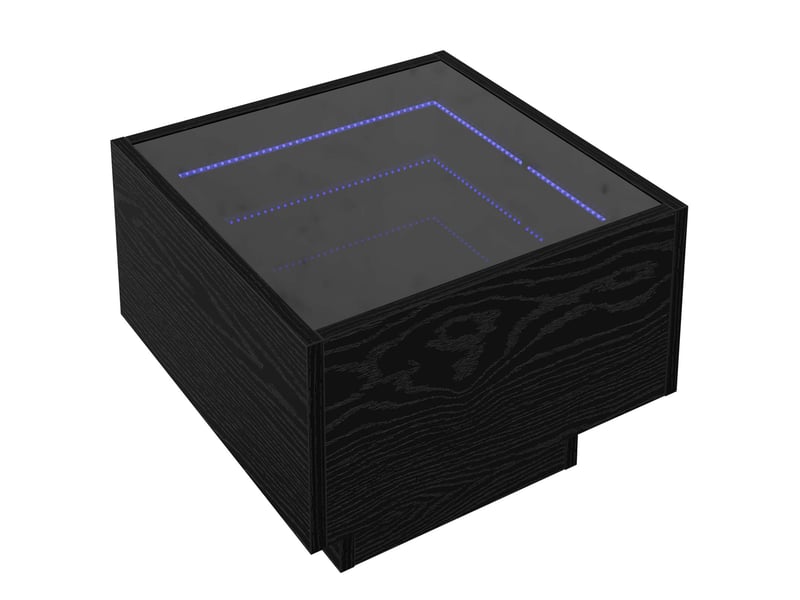  Table basse - table de salon - table à thé chêne noir 40 x 40 x 30 cm  - Conforama A